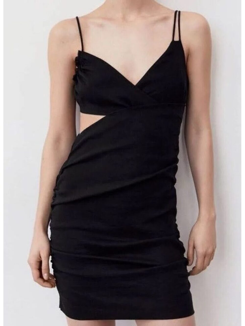 Zara The Agnes Black Cutout Mini Dress NWT L